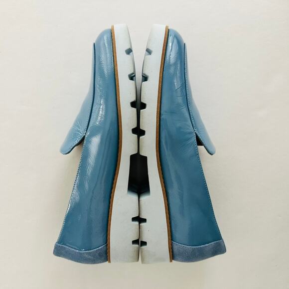 Vionic Kensley Patent Loafer Blue Shadow Size 9 Comfort Flat Work Casual - Picture 5 of 9